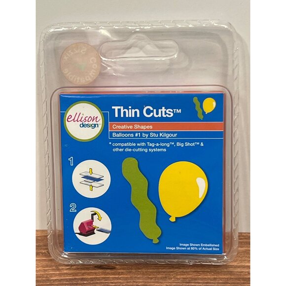 NIP Sizzix 22244 Ellison Design Thin Cuts Balloons #1 By Stu Kilgour - Picture 2 of 2